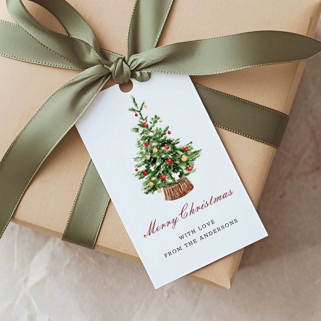 Festive Christmas Tree Holiday Gift Tags (Creator Uploaded)