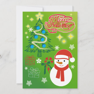 Festive Christmas Tree Holiday Greeting Card
