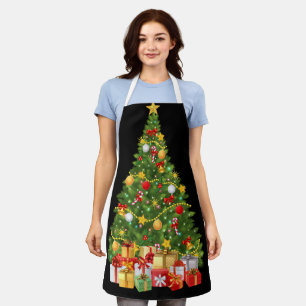 Festive Christmas Tree Holiday Kitchen Design Apron