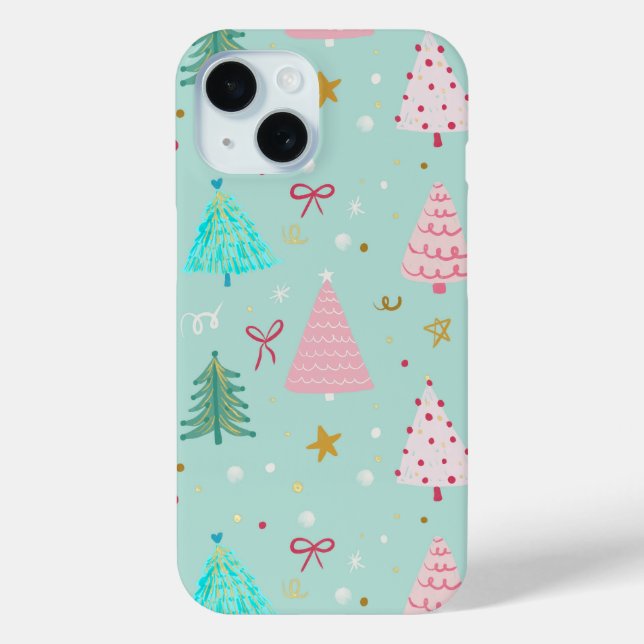 Festive Christmas Tree Phone Case (Back)