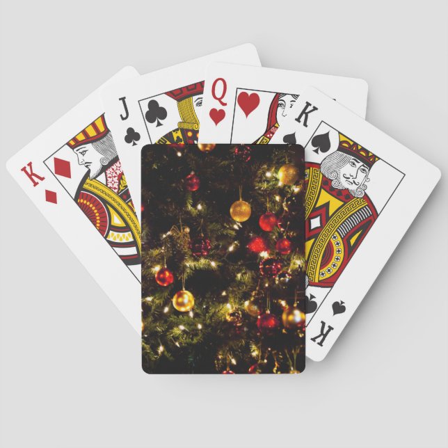 Festive Christmas Tree Playing Cards (Back)