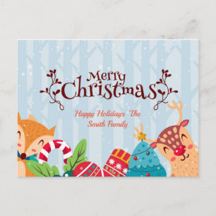 Festive Christmas Tree Postcard