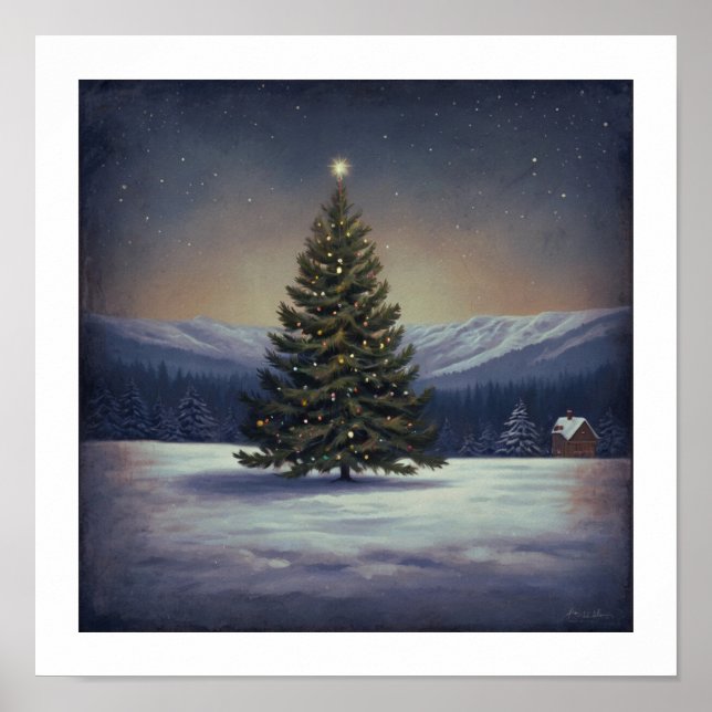 Festive Christmas Tree Wall Art (Front)