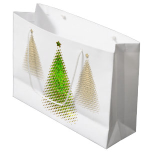 Festive Christmas Trees Large Gift Bag