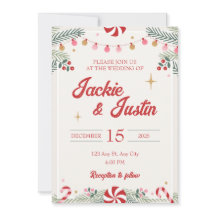Festive Christmas Wedding Invitation