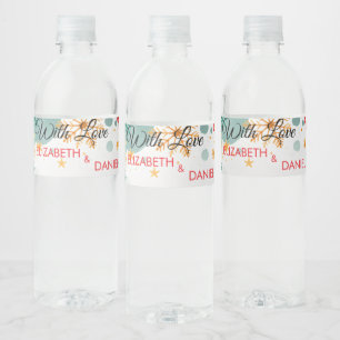 Festive Christmas Wedding Water Bottle Labels 