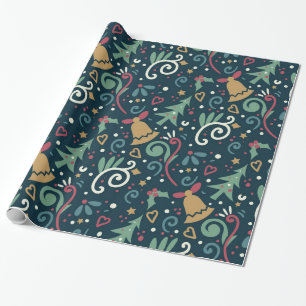 Festive Christmas Whimsical Rustic Modern Holiday Wrapping Paper