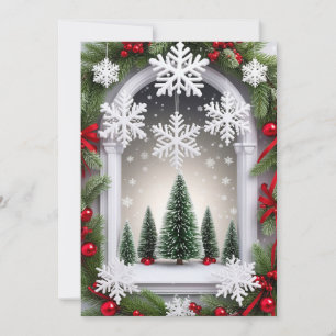 🎄 Festive Christmas Window Glow ❄️Holiday Display Invitation