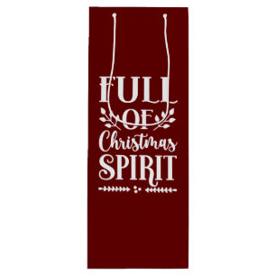 Festive Christmas Wine Gift Bag