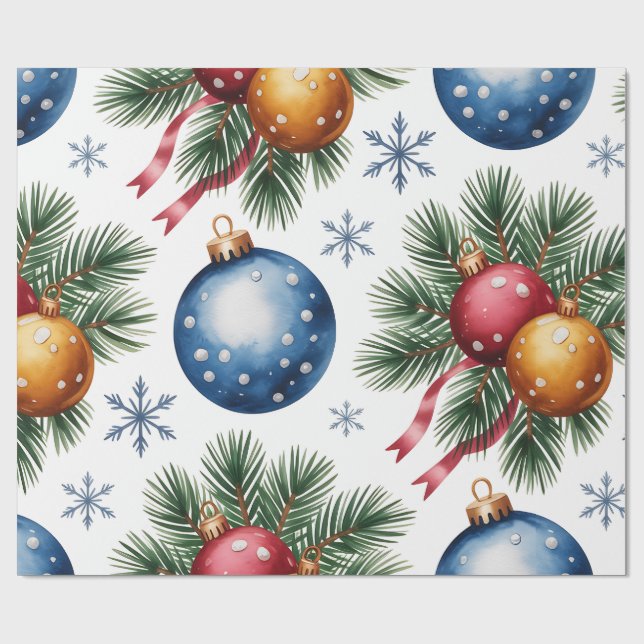 Festive Christmas Wrapping Paper (Flat)