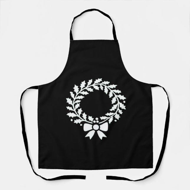 Festive Christmas wreath Classic Apron (Front)