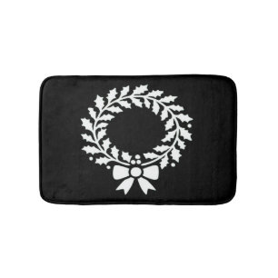 Festive Christmas wreath Classic Bath Mat