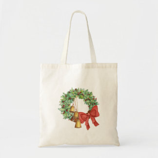 Festive Christmas Wreath Tote Bag