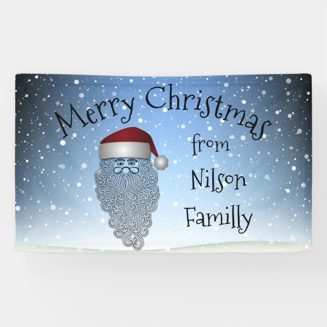 Festive Chritsmas Party Funny Cute Santa Claus     Banner (Horizontal)