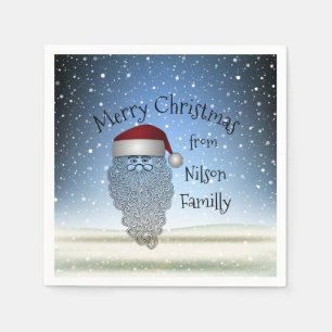 Festive Chritsmas Party Funny Cute Santa Claus   Napkin