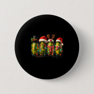 Festive Ckle Jar Meme Christmas Lights Santa Hat X 6 Cm Round Badge