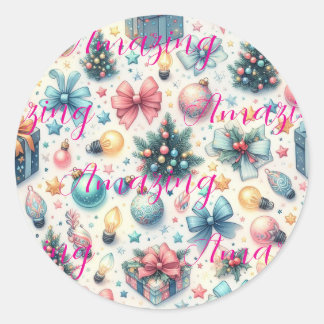 Festive Classic Round Sticker