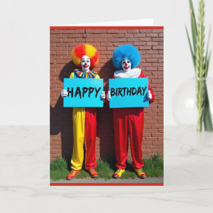 Festive Clown Birthday Card