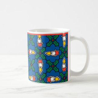 Festive Coffee Mug, Christmas Holly and Candles Coffee Mug