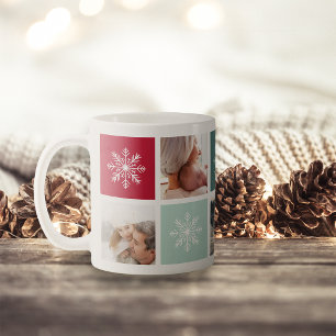 Festive Collage   Holiday Photo Mug