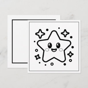 Festive coloring lovers Christmas star Holiday Card