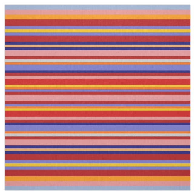 Festive coloured striped fabric (Swatch)