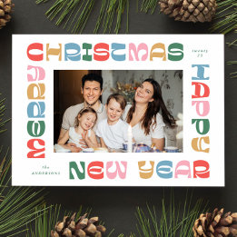 Festive Colourful Christmas Holiday Card