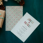 Festive Colourful Christmas Jingle and Mingle Invitation<br><div class="desc">This festive colourful Christmas jingle and mingle invitation is perfect for your fun, creative, bright Christmas jingle and mingle party. Its unique, playful modern font in red, boho tan, and light and dark green make for a happy seasonal feel. If your looking to brighten up your loved ones' dark winter...</div>