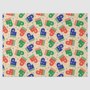 Festive Colourful Christmas Mittens Tissue Paper