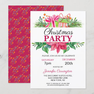 Festive Colourful Christmas Party Invitation