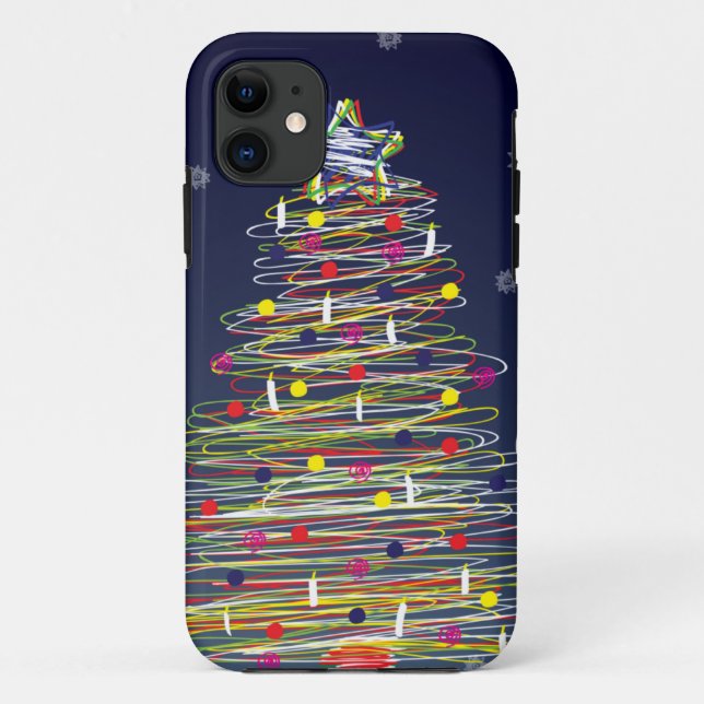 Festive Colourful Christmas Tree (Customise It!) Case-Mate iPhone Case (Back)