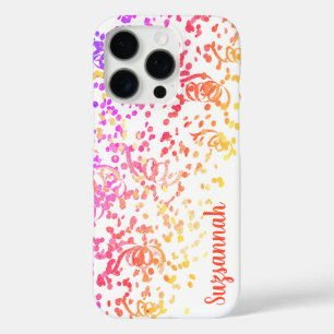Festive Colourful Confetti Streamers Custom Name iPhone 16 Pro Case