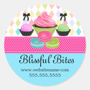 Festive Colourful Cupcake Cake Pops Macaron Seals