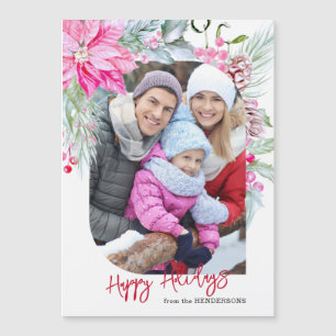 Festive Colourful Pink Poinsettias Photo