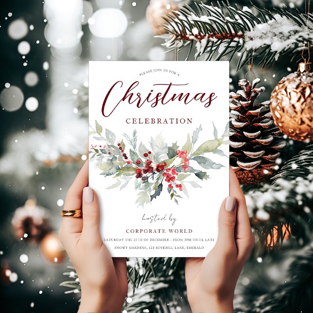 Festive Company Office Corporate Christmas Party Invitation (Creator Uploaded)