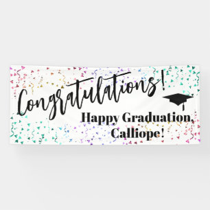 Festive Confetti Congratulations Graduate Banner
