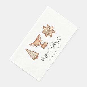 Festive Cookie Trio Christmas Paper Guest Towel Napkin