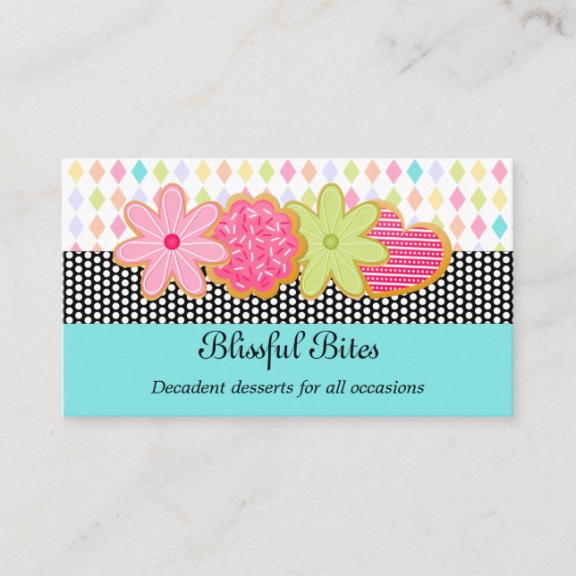 Festive Cookies Dessert Business Card (Front)