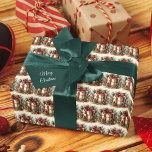 Festive Coquette Plaid Bow Elegance Christmas Wrapping Paper<br><div class="desc">Capture the joy of Christmas with this festive wrapping paper with a pretty box wrapped with a coquette,  plaid bow,  surrounded with holly and pine cone.  Create your holly,  jolly Christmas gift giving moments this season.</div>