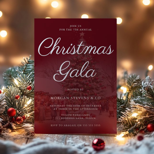 Festive Corporate Christmas Gala Party Celebration Invitation (Creator Uploaded)