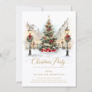 Festive Corporate Christmas Party Invitation