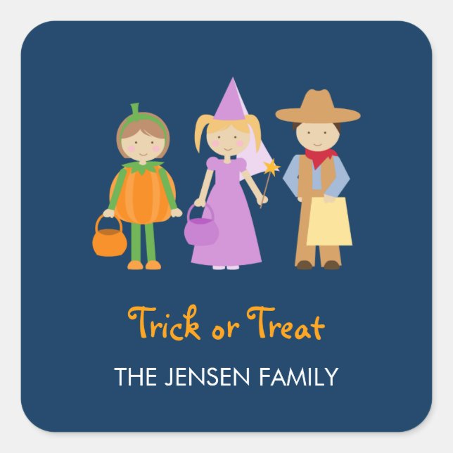 Festive Costumes Halloween Gift Tag Stickers (Front)