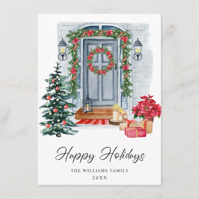 Festive Country House Christmas Greeting Holiday C (Front)