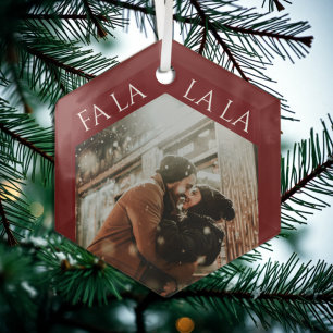 Festive Couple Christmas Glass Tree Decoration