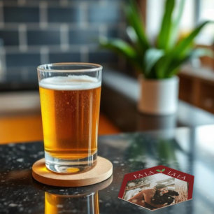 Festive Couple Christmas Paper Coaster