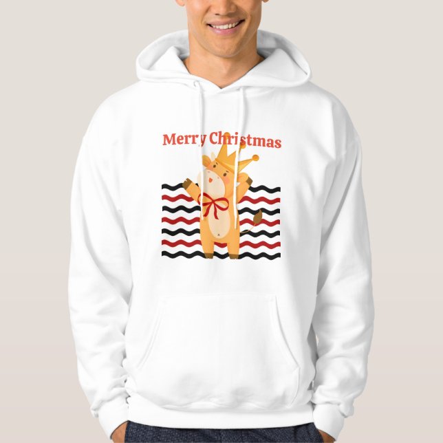 Festive Cow Christmas, Pretty And Elegant   Hoodie (Front)
