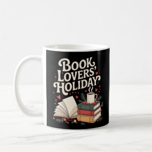 Festive Cozy Book Lovers Holiday Retro Christmas Coffee Mug