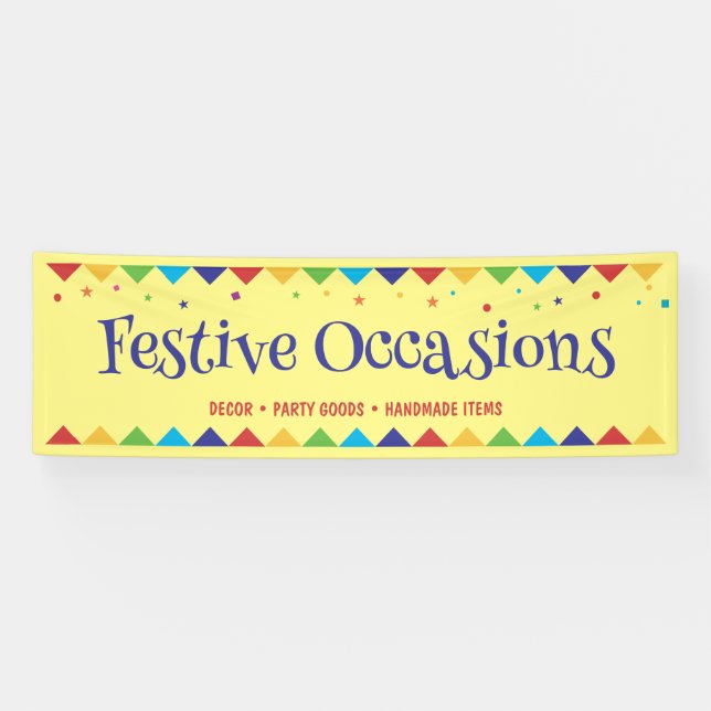 Festive Crafts Fair Vendor Booth Banner (Horizontal)