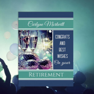 Festive, Custom Congrats Retirement card