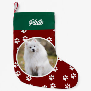 Festive Cute Dog Pet Photo Small Christmas Stocking